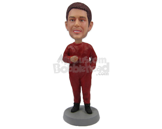 Male in Full-Length Comfortable Gown Personalized Bobblehead Male in Full-Length Comfortable Gown Personalized Bobblehead